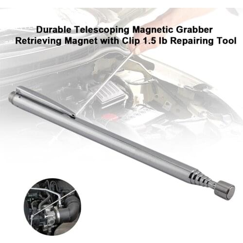 Mini Portable Telescopic Magnetic Magnet Pen Pick Up Rod Stick Extending Magnet Handheld Grabber With Clip 1.5 Ib Repairing Tool