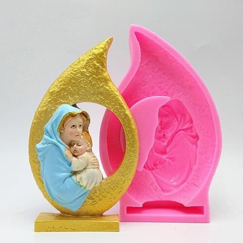 Molde de silicona para Fondant de resina de yeso y vela de Chocolate