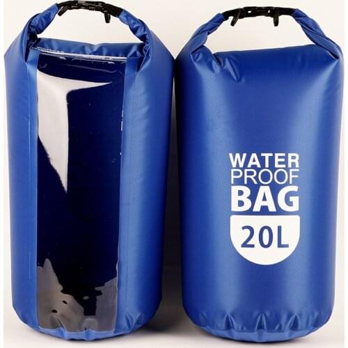 Ultra light transparent window PVC waterproof bag portable one shoulder dry bag storage travel swimming drifting bag