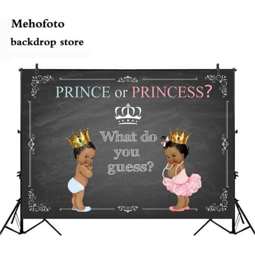 Mehofoto Prince or Princess Photography Backdrops Blackboard Royal Little Crown Children Background for Photo Studio Vinyl 940