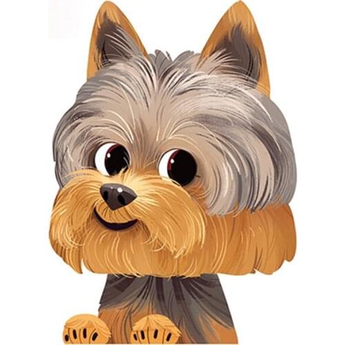 Personality Yorkshire Terrier Waterproof Car Sticker Funny Pet Dog Decal Animal Sticker Window Trunk Bumper Decal Apply To Car