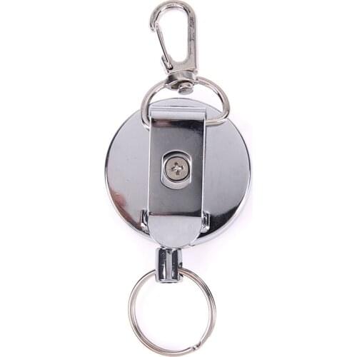 Retractable Resilience Steel Wire Rope Elastic Keychain Recoil Sporty Alarm Key Ring Anti Lost Keychain Outdoor Safety Buckles