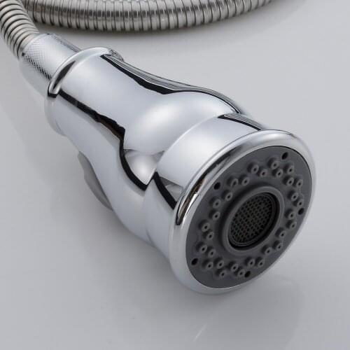 WF-2001 ABS Chrome Brushed Nickel Pull Down Kitchen Faucet Sink Faucet Double Spout Sprayer