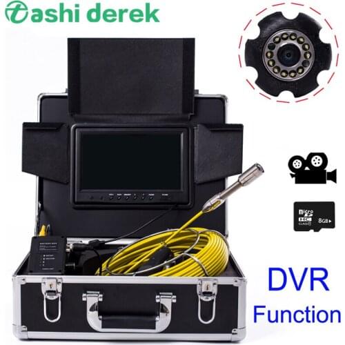 WP90 30m Material Fibre Tube 9inch Drain Pipe Camera Pipeline Inspection Snake Endoscope Inspection System 6.5/17/23mm Lens