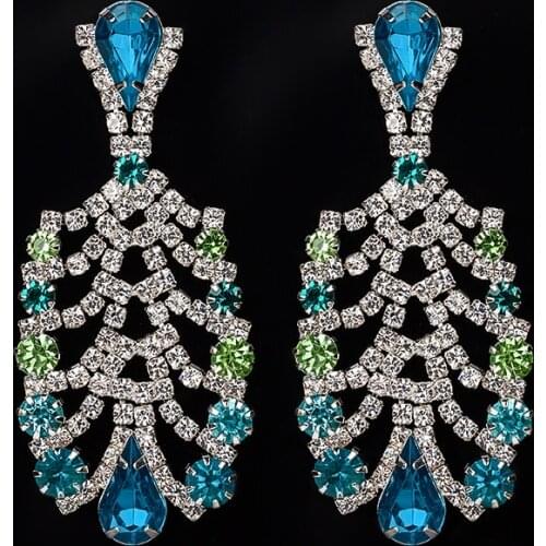 YFJEWE Womens Fashion Popular Mixed Color Rhinestone Earrings Vintage Bottle Shape Earrings Wholesale #E055
