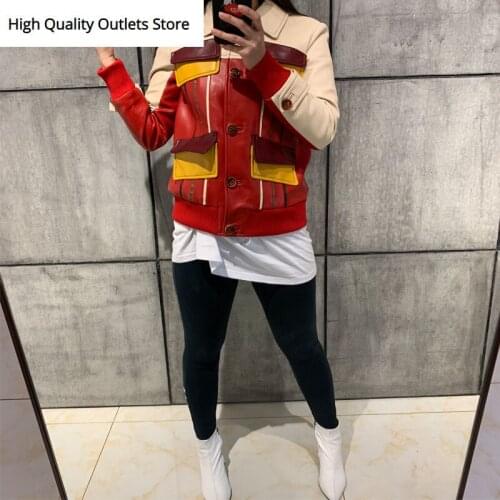 Ladies leather jacket women real leather jacket