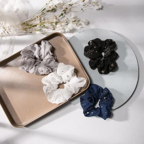 Starry Sky Pattern Hair Band For Women Fashion Girls Elastic Hair Bands 6 Colors Party Birthday Girls Hair Accessories