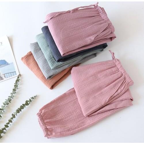 7 Colors Ladies Loose Sleep Bottom Spring Anf Summer Pajamas Pants Casual Trousers For Women Lounge Wear Sleep Pants Home Wear