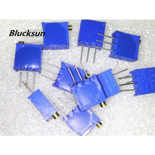 100pcs 3296W 50 100 200 500 ohm 1K 2K 5K 10K 20K 50K 100K 200K 500K 1M ohm 103 100R 200R 500R Trimpot Trimmer Potentiometer