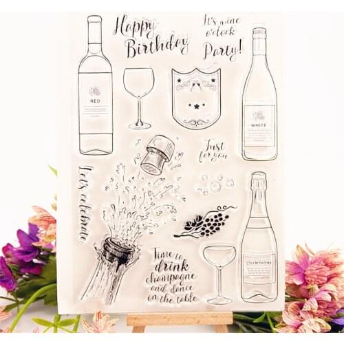 14.5x21cm bottle of soda Transparent Clear Stamps Silicone Seals Roller Stamp DIY scrapbooking photo album/Card Making