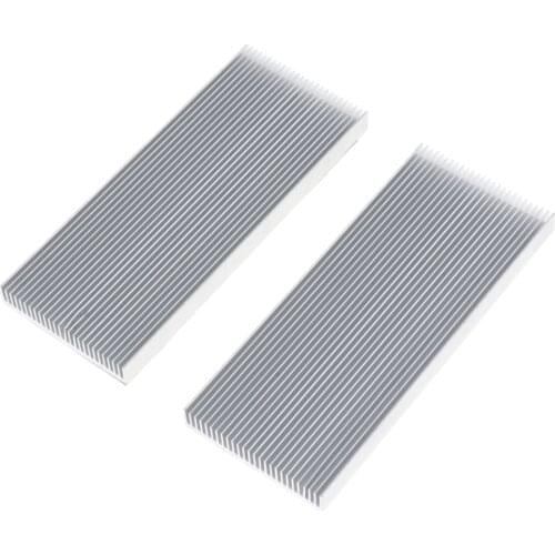 2Pcs Aluminum CPU Heat Sink Cooling Fin RAM Cooler Fan Radiator Graphics Card Heatsinks Kit - 100x41x8mm