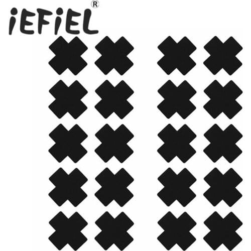 20Pcs Women Female Sexy Disposable Cross Shape Self-Adhesive Satin Invisible Nipple Cover Breast Pasties Stickers Backless Bra