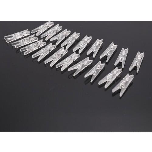 20pcs Small Clothes Pegs For Photo Clips Clothespin Pegs Mini Size Plastic Clips Paper Craft Decoration Clips Pegs