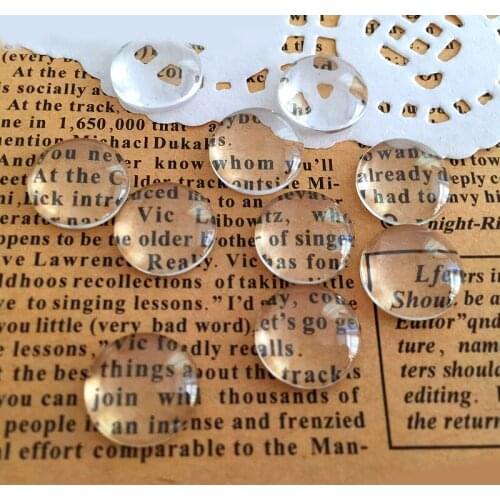 220pcs Round Clear Glass Cabochon DIY Jewelry Making Handmade Pendant Findings