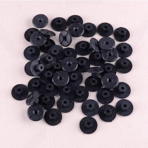 50Pcs Black Plastic 4.2mm Car Auto Nut Self Threading Multi-Purpose Body Interior Fit For Mercedes Benz BMW 201-990-00-50