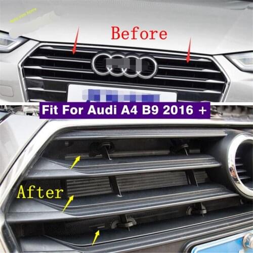 Lapetus Front Insect Screening Mesh Front Grille Protection Net Cover Trim Fit For Audi A4 B9 2016 2017 2018 2019 Auto Accessory
