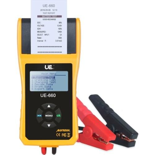 Car Battery Load Tester with printer /Multi-language Digital automotive bettery detector UE-660