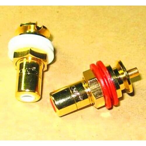 Free Shipping!!! 5pcs oxygen-free copper plated / 24K gold socket / RCA plugs module sensor / Electronic Component