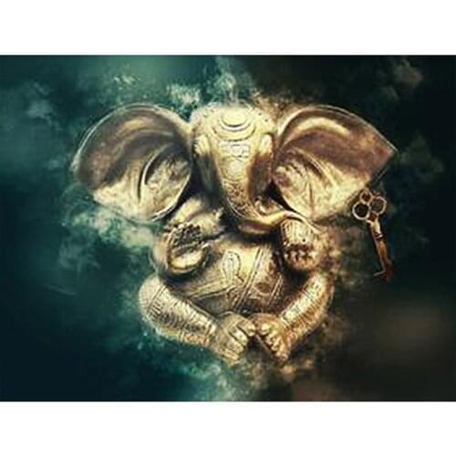 DIY Paint By Number Kit Acrylic Painting Canvas Wall Art Picture Elephant Animal