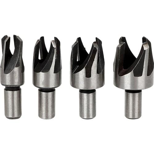 DIYWORK Steel 22mm 19mm 16mm 13mm Cutting Tool 4Pcs/set Dowel Tool Set Claw Cork Drill Woodwork Wood Plug