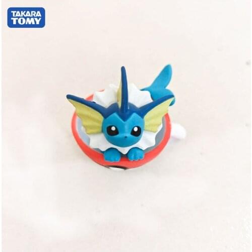 TAKARA TOMY Genuine Pokemon Action Figure Model Toy 134 Vaporeon Teacup Elf Model Doll Toy Gifts Collect Souvenirs
