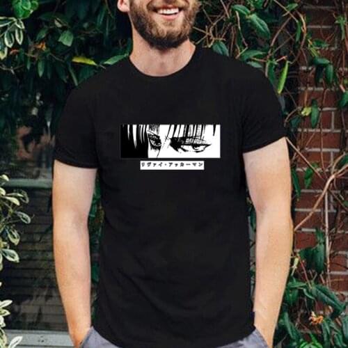 Giant Killer T Shirt Attack on Titan Men Clothing Casual Tops Male Anime Tees Harajuku Streetwear Cotton Short Sleeve Streetwear