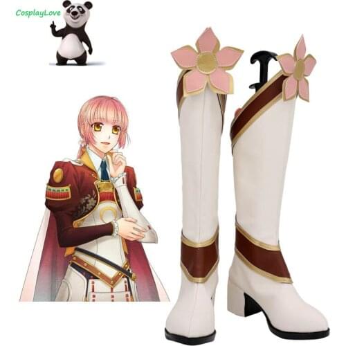 Haruka Hachiyou Shou Nanao Amano White Shoes Cosplay Long Boots Custom Made For Halloween Christmas