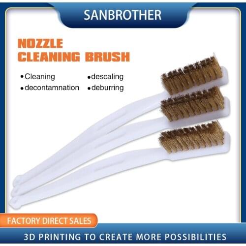 3D Printer Cleaner Tool Copper Wire Toothbrush Nozzle Brush For Cleaning Nozzle /Heating Block /Hotend Hot Bed 3D Printer Parts
