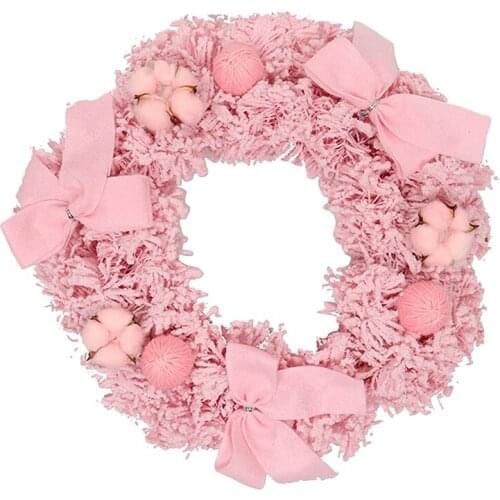 Artificial Flower Wreaths Pink Floral Wreath for Front Door Wall Wedding Home Decor Indoor and Outdoor Decorations