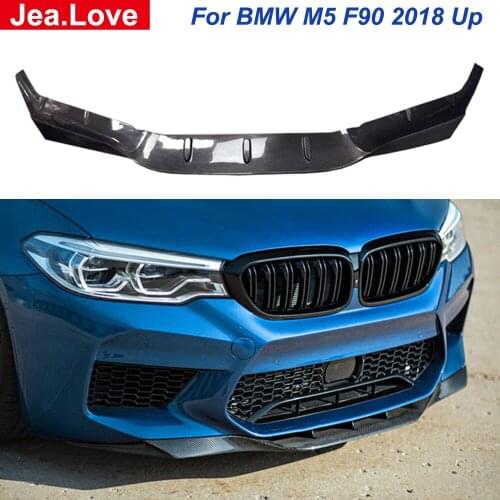 RKP Style Real Carbon Fiber Front Lip Bumper Shovel Chin Car Body Modification Kit Part Tuning For BMW M5 F90 2018