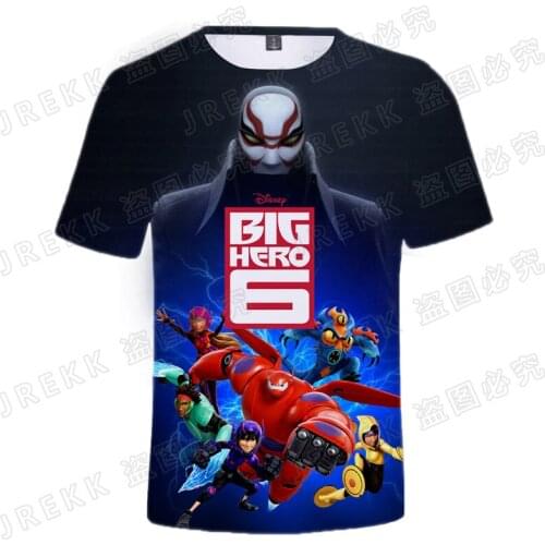 Summer Cartoon Anime Big Hero 6 3D Printed T Shirt Men Women Children Cool Fashion Short Sleeve Boy Girl Kids Casual Tops Tee