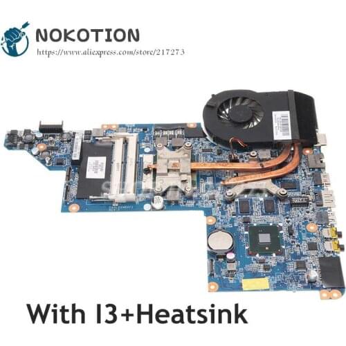 NOKOTION 615308-001 DA0LX6MB6H1 For HP DV7-4000 Motherboard I3+Heatsink Instead Of 615686-001 630833-001 615687-001 605498-001