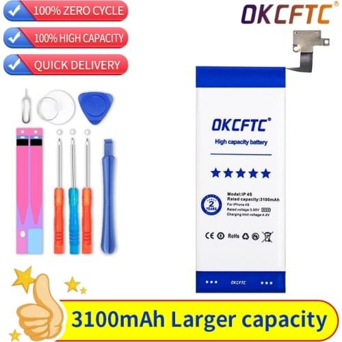 OKCFTC for Iphone 4s Battery 3100mAh for Apple Iphone 4s Bateria Original 0 Cycle Batterie Phone Repair Tools