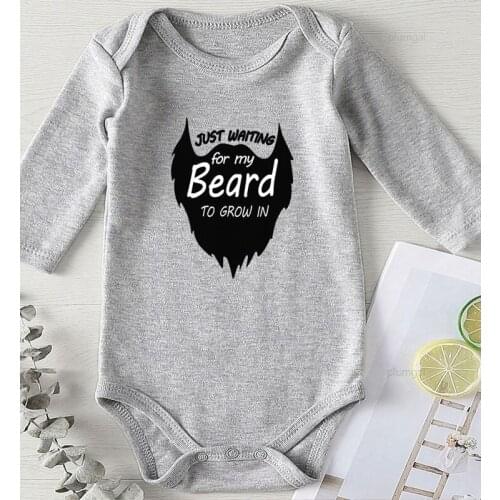 Fall Costume for Kids new born Girl Outfit Baby Girls Clothes Winter Print Beard Undershirts Babies Toddler Romper Cotton