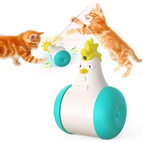 Plastic Tumbler Chicken Interactive Toy Automatic Electric Cat Funny Teaser Toys with Sound for Kitten Dogs Pet Supplies