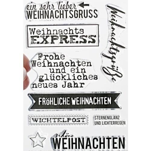 German Words Transparent Clear Silicone Stamp/Seal for DIY scrapbook/photo album Decorative clear stamp sheets A103