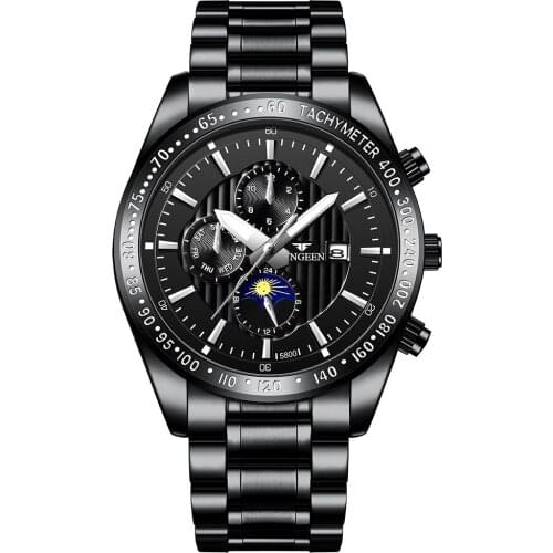 Relogio Masculino Mens Watch 2020 Brand New Fashion Quartz Wristwatch Date Luminous Display Clock Men Garnish Black Man Watch