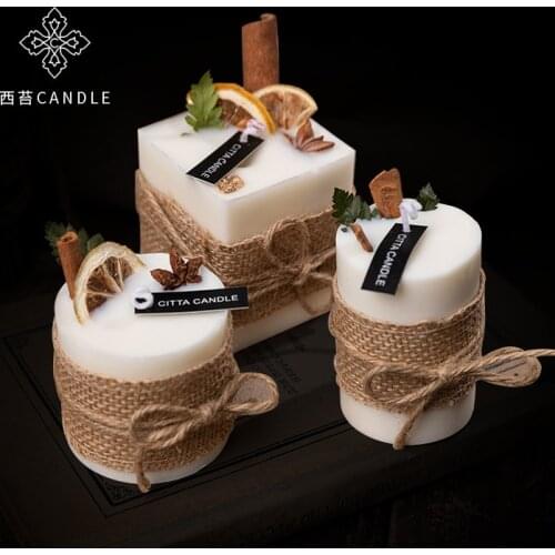 Retro Pastoral Aromatherapy Candle Soy Wax Plant Essential Oil Fragrance Candle Birthday Candle Cup Wax