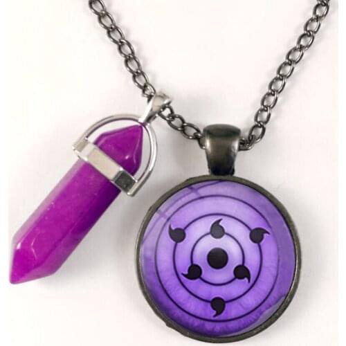 Natural Crystal Mineral Ornament Crystal Point With Naruto Necklace Pendant Couple Pendant Necklace Pendant DIY Gift Jewelry Men