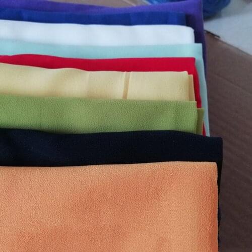 Pure pearl chiffon fabric 100D Georgette elegant dress chiffon fabric diy sewing materials for dress shirt 1x1.6M