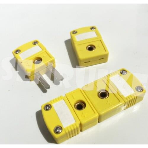 SMPW-K-F/M Miniature K Type thermocouple Connector Male and Femal yellow Color Flat Pin thermocouple plug original