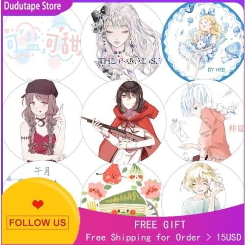 Washi Tape Special Oil Modern Fairy Tale Sticker Red