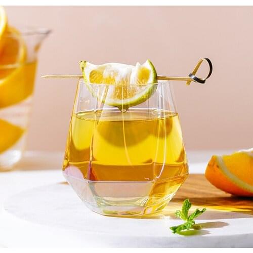 Tumbler Drinking Cup Frosted Hexagon Matte Coffee Mug Milk Glass Cups Tumbler Colorful Small Glasses for Water Juice Wine