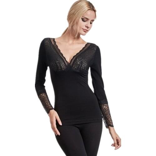 Women Thermal Underwear Sets 37 Degree Constant Temperature Long Johns Super Elastic Ultrathin Heat-generating Tops & Bottoms