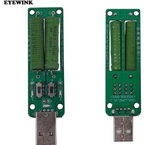 USB electronic load aging resistance charger charging bank mobile power test 3A / 2A / 1A discharge
