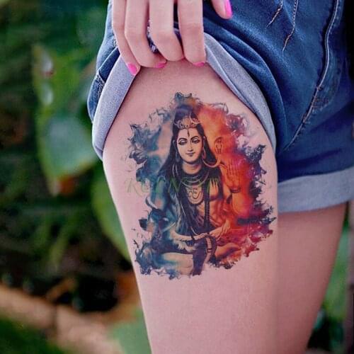 Waterproof Temporary Tattoo Sticker Buddha Guanyin fake tatto flash tatoo tatouage temporaire big size for women girl men