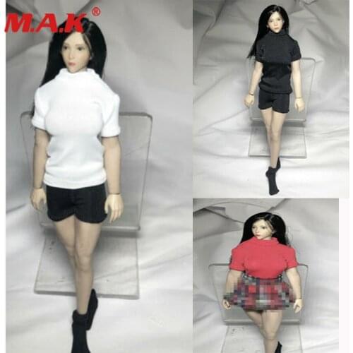 1/12 Seamless T-Shirt Short Pants Fit 6" Female TBLeague Figure Body Toy in stock