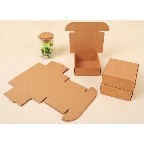 10pcs Kraft black white gift packaging box kraft carton paper gift paper box carton cardboard paper box for packing