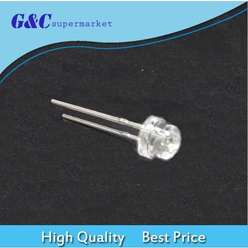 100PCS F5 5mm Orange Straw Hat Durable Superbright LED Light diy electronics