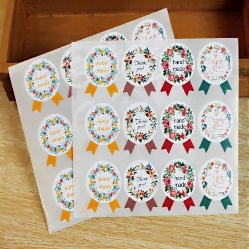 12pcs/set sealing sticker for candy cookie box bag chocolate paper gift package Wedding Party favor DIY handmade garland